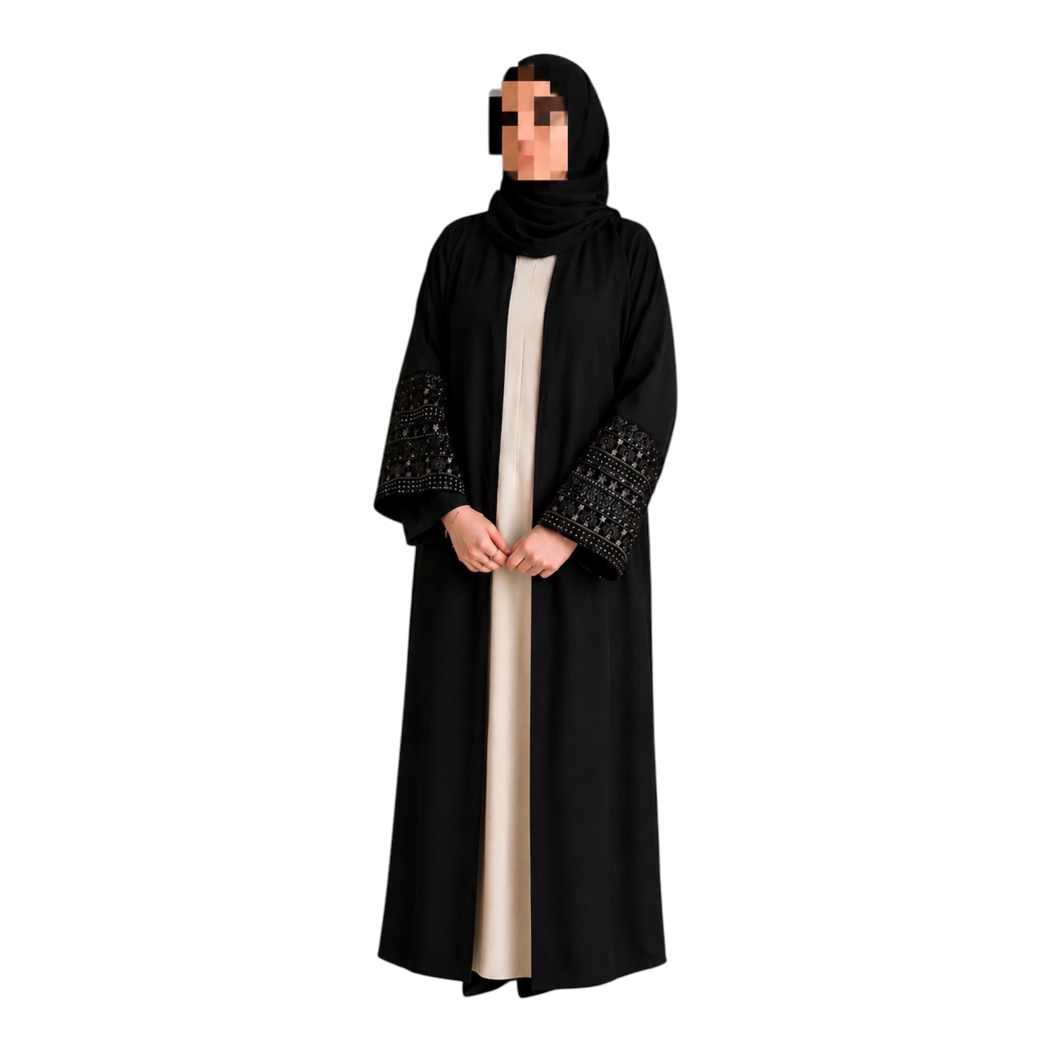 Open Abaya & Hijab Set